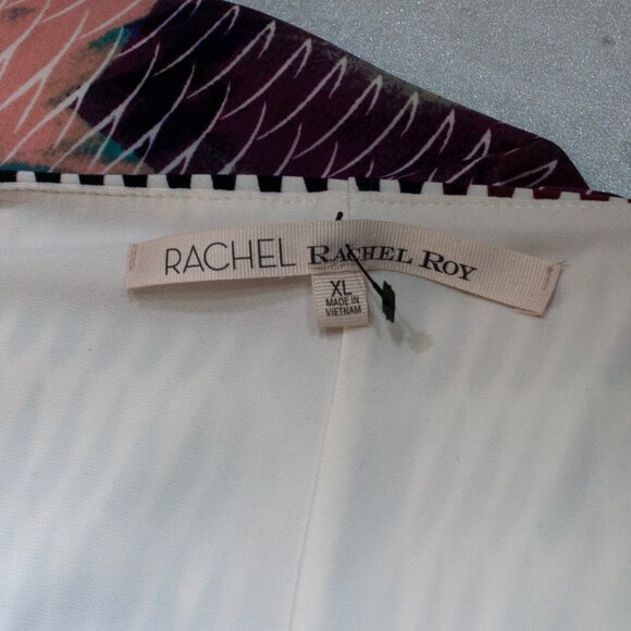 Rachel Roy Floral Drape Dress Women XL Long Sleeve Jersey Knit Casual Work CC04X - Picture 5 of 5